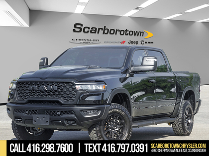 Black 2025 RAM 1500 Rebel Crew Cab 4WD Pickup Truck Four-Wheel Drive 8-Speed Automatic