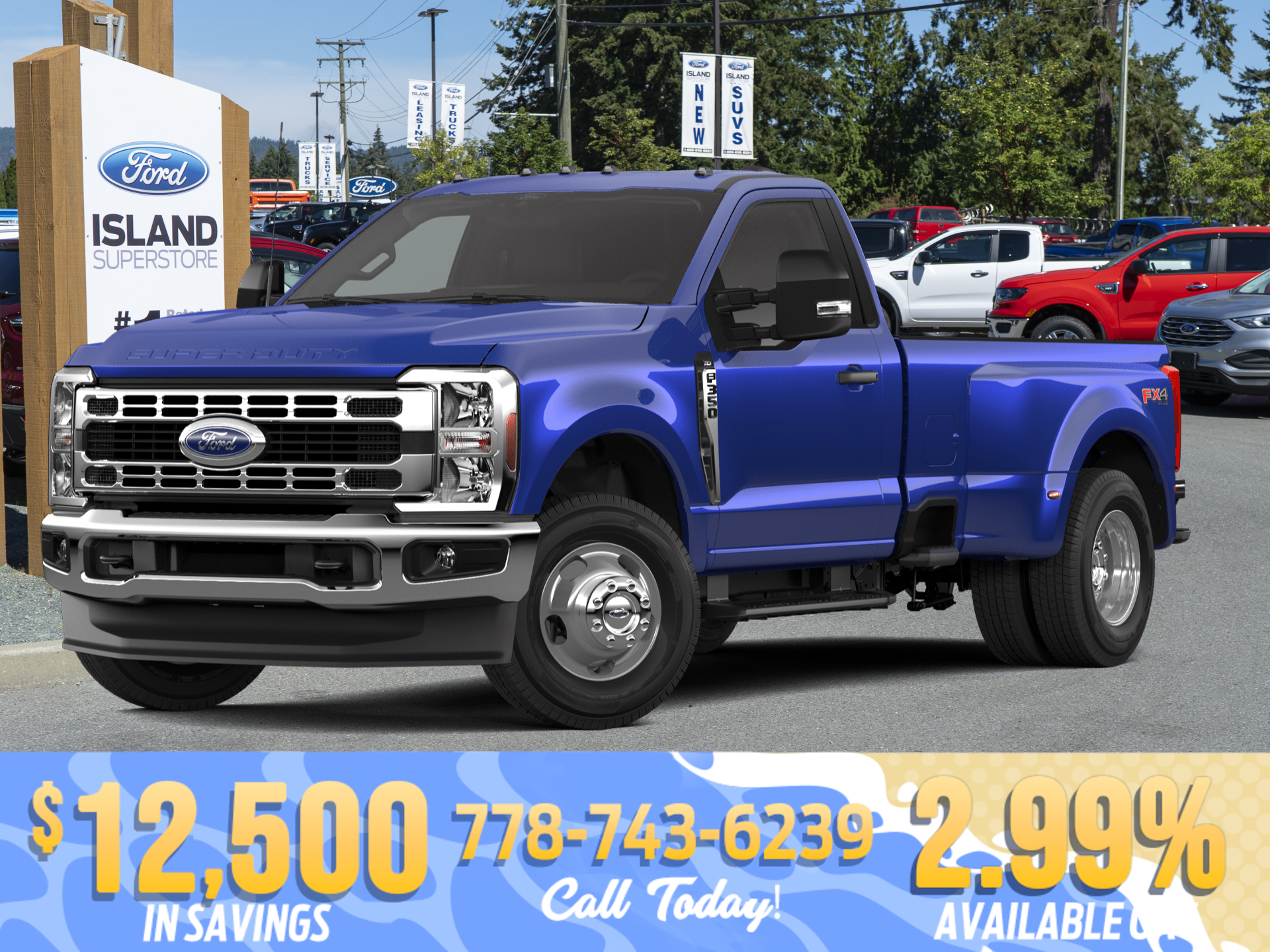 Blue 2026 Ford F-350 Super Duty XLT Regular Cab LB DRW 4WD Pickup Truck Four-Wheel Drive Automatic