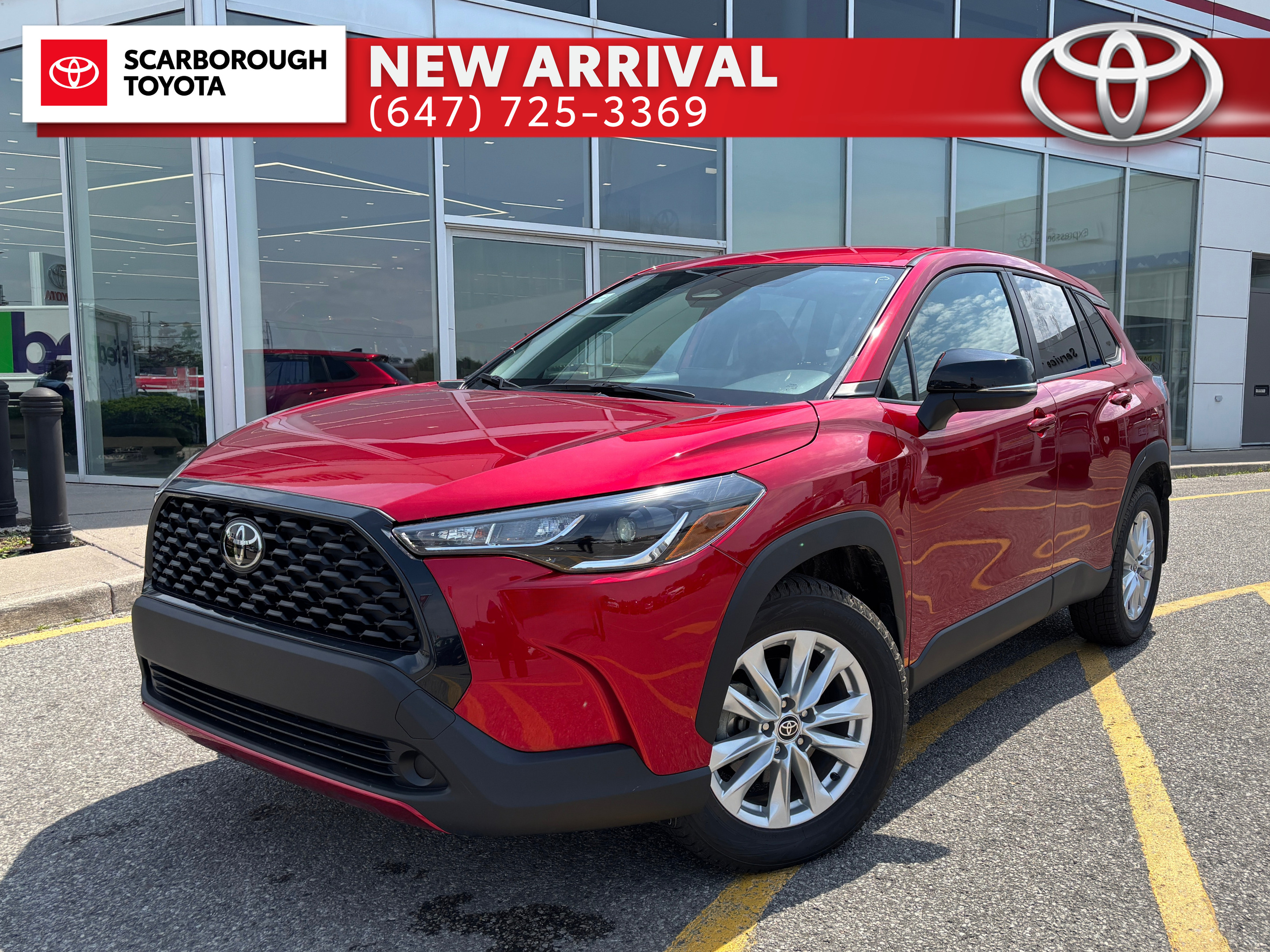 Red 2025 Toyota Corolla Cross LE AWD SUV / Crossover All-Wheel Drive Continuously Variable Transmission