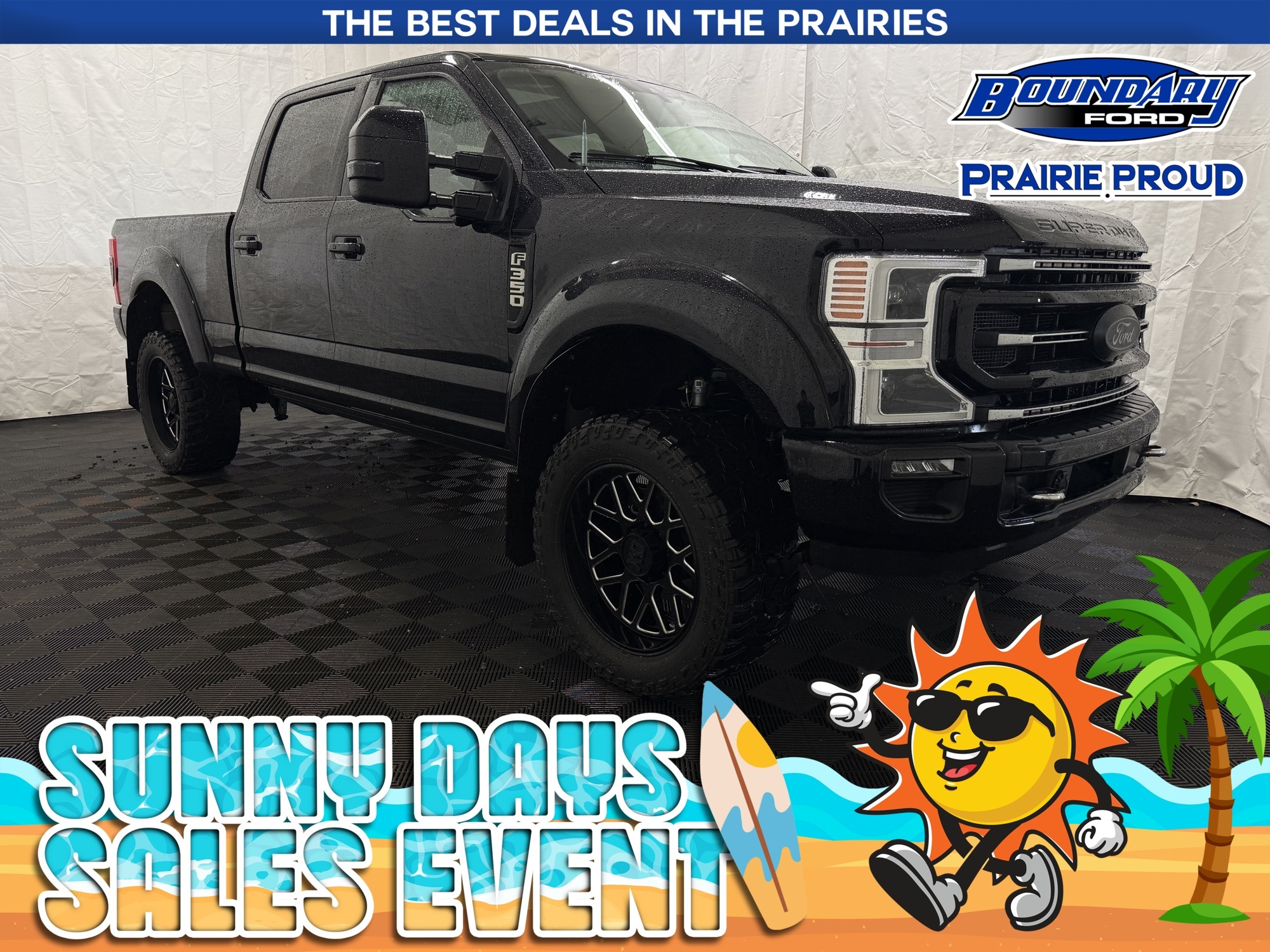 Black 2022 Ford F-350 Super Duty Platinum Crew Cab 4WD Pickup Truck Four-Wheel Drive Automatic