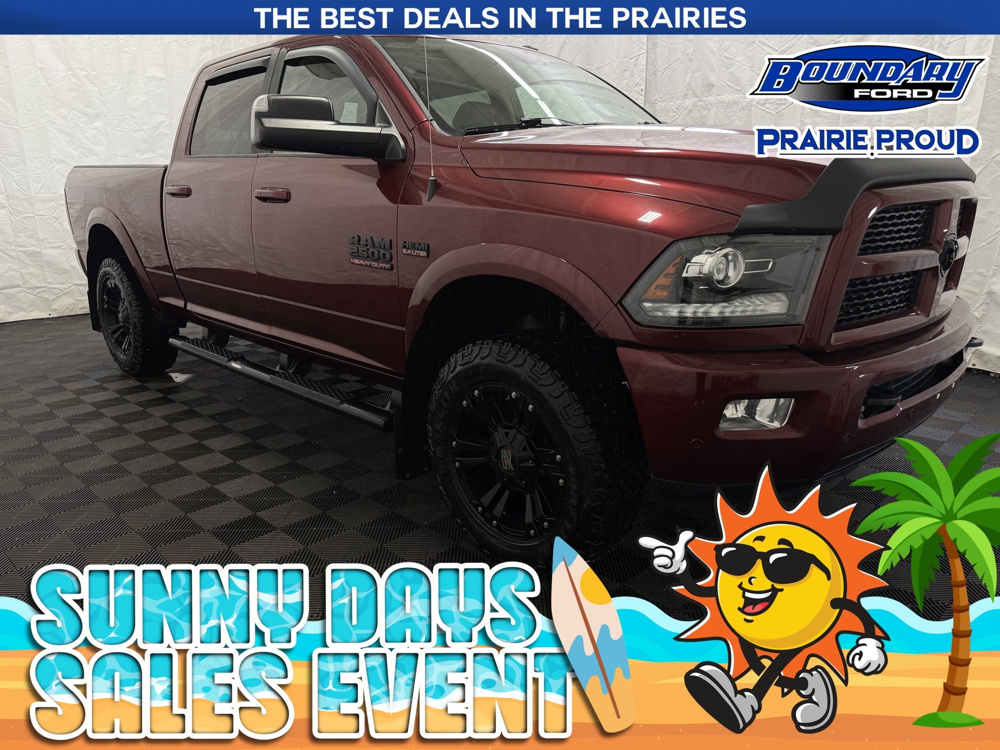 Red 2017 RAM 2500 Laramie Crew Cab 4WD Pickup Truck Four-Wheel Drive 6-Speed Automatic