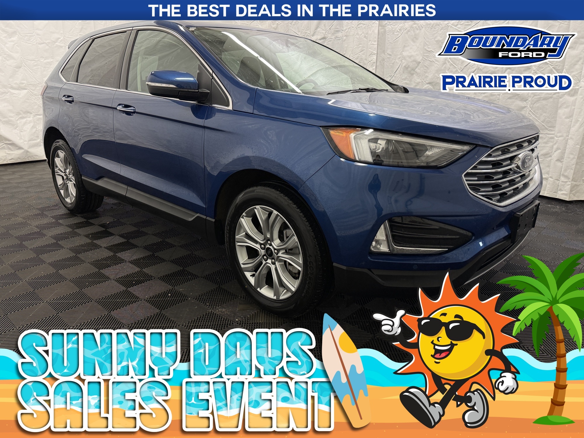 Blue 2024 Ford Edge Titanium AWD SUV / Crossover All-Wheel Drive 8-Speed Automatic