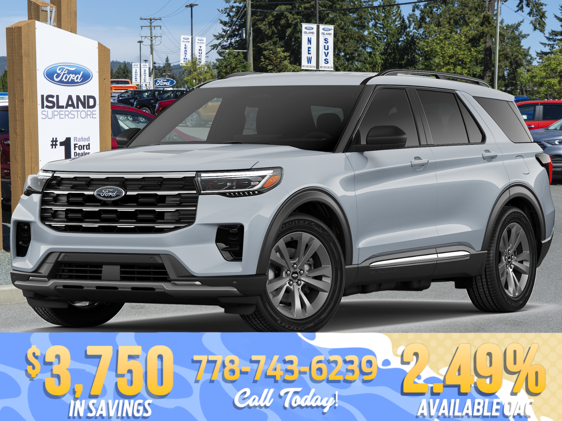 White 2026 Ford Explorer Active AWD SUV / Crossover All-Wheel Drive Automatic