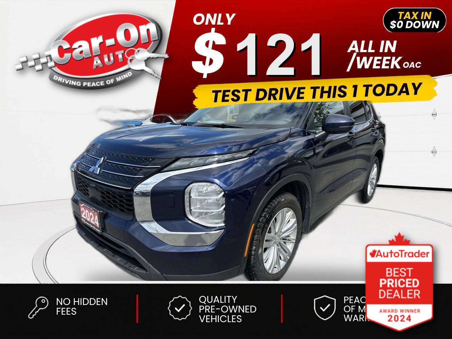 Blue 2024 Mitsubishi Outlander SUV / Crossover All-Wheel Drive Automatic