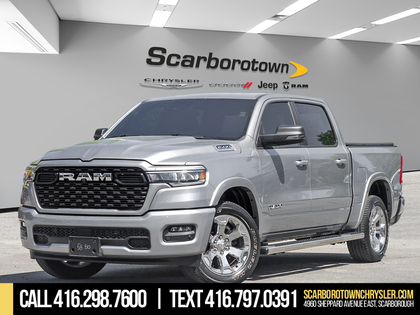 Silver 2025 RAM 1500 Big Horn Crew Cab 4WD Pickup Truck Four-Wheel Drive 8-Speed Automatic