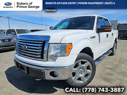White 2011 Ford F-150 XLT SuperCrew 4WD Pickup Truck Four-Wheel Drive 6-Speed Automatic