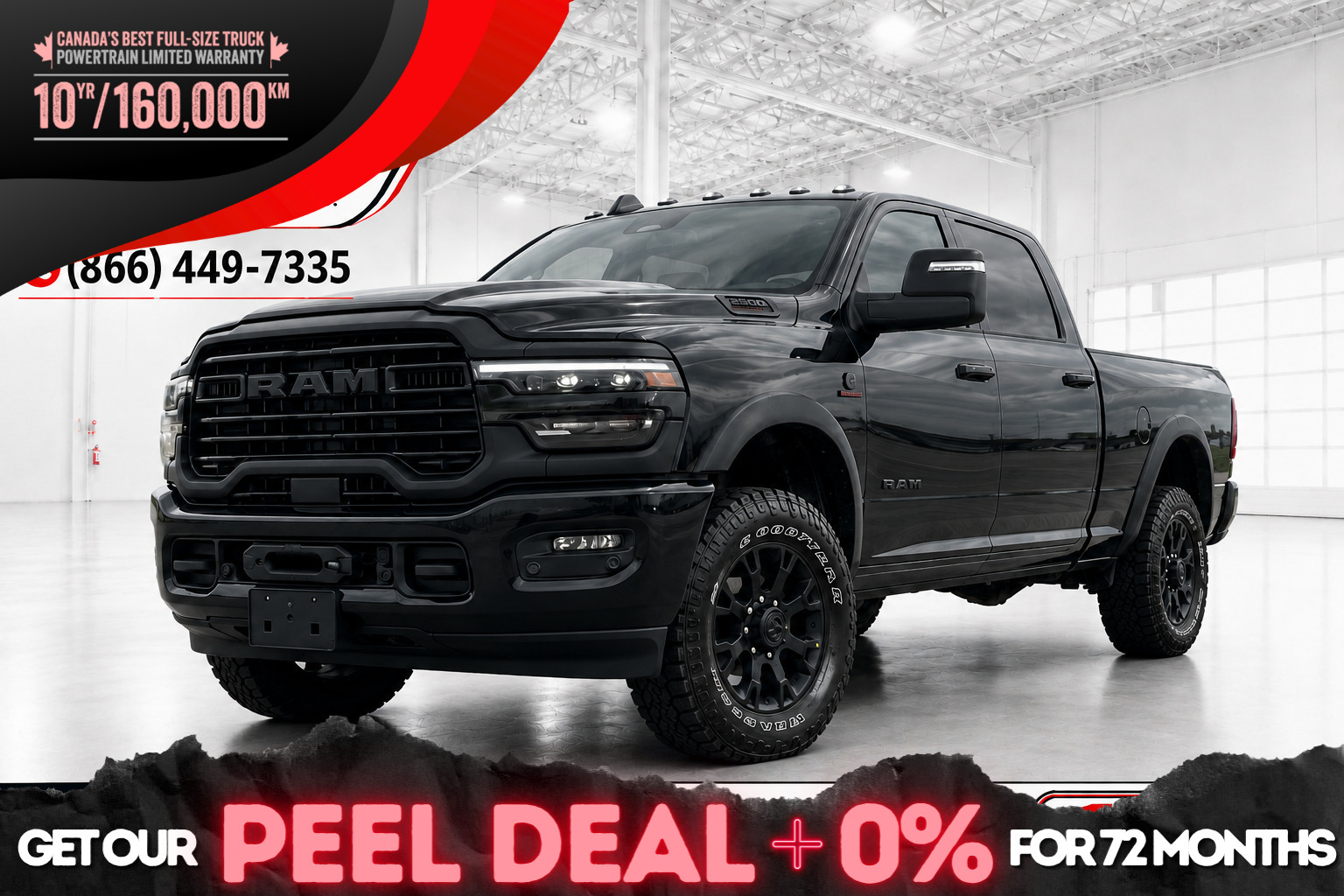 Black 2026 RAM 2500 Power Wagon Crew Cab 4WD Pickup Truck Four-Wheel Drive 8-Speed Automatic