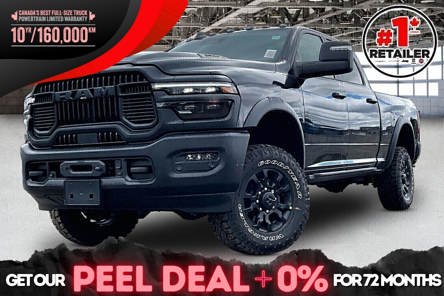 Black 2026 RAM 2500 Power Wagon Crew Cab 4WD Pickup Truck Four-Wheel Drive 8-Speed Automatic