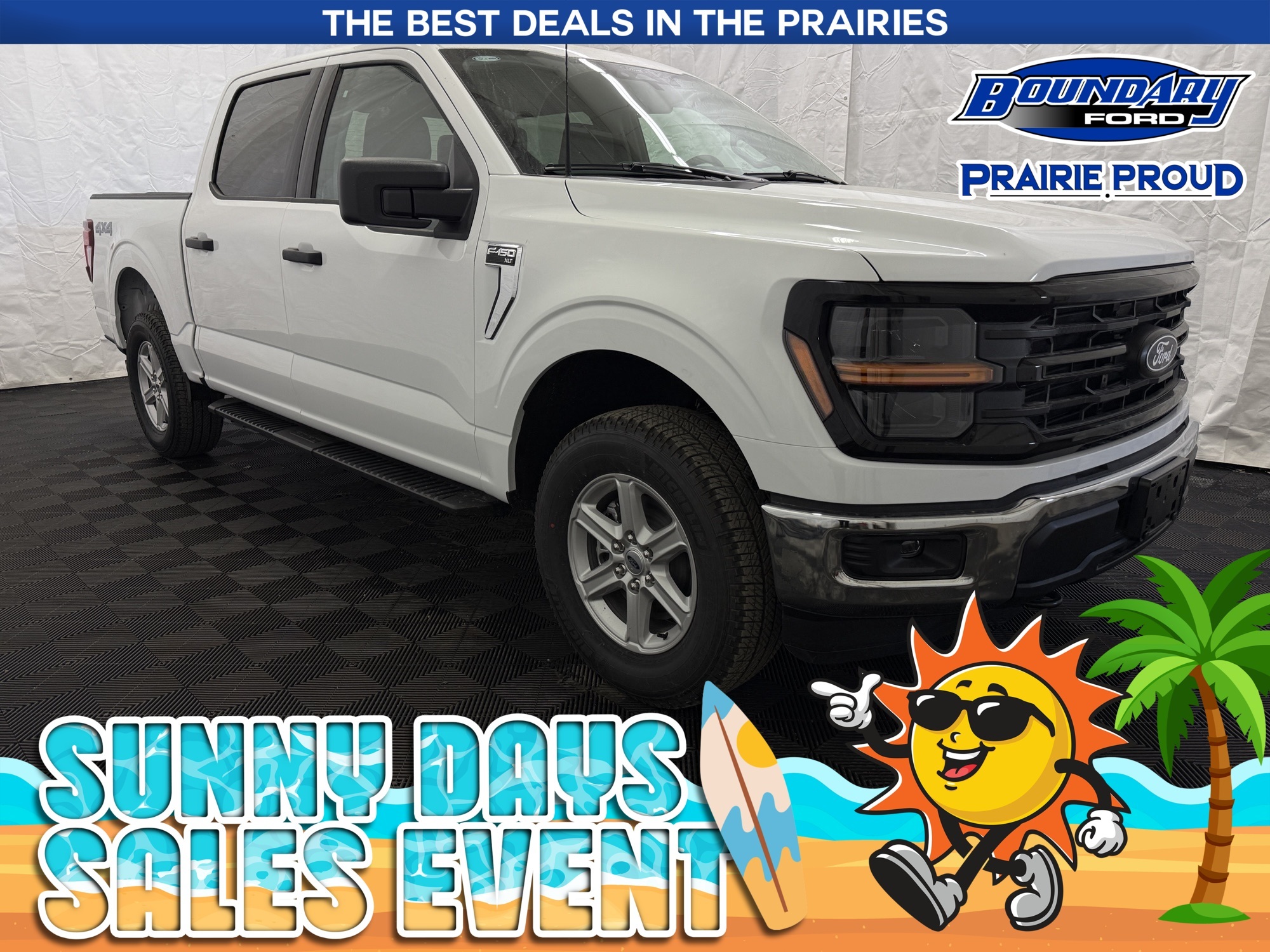 White 2026 Ford F-150 XLT SuperCrew 4WD Pickup Truck Four-Wheel Drive Automatic
