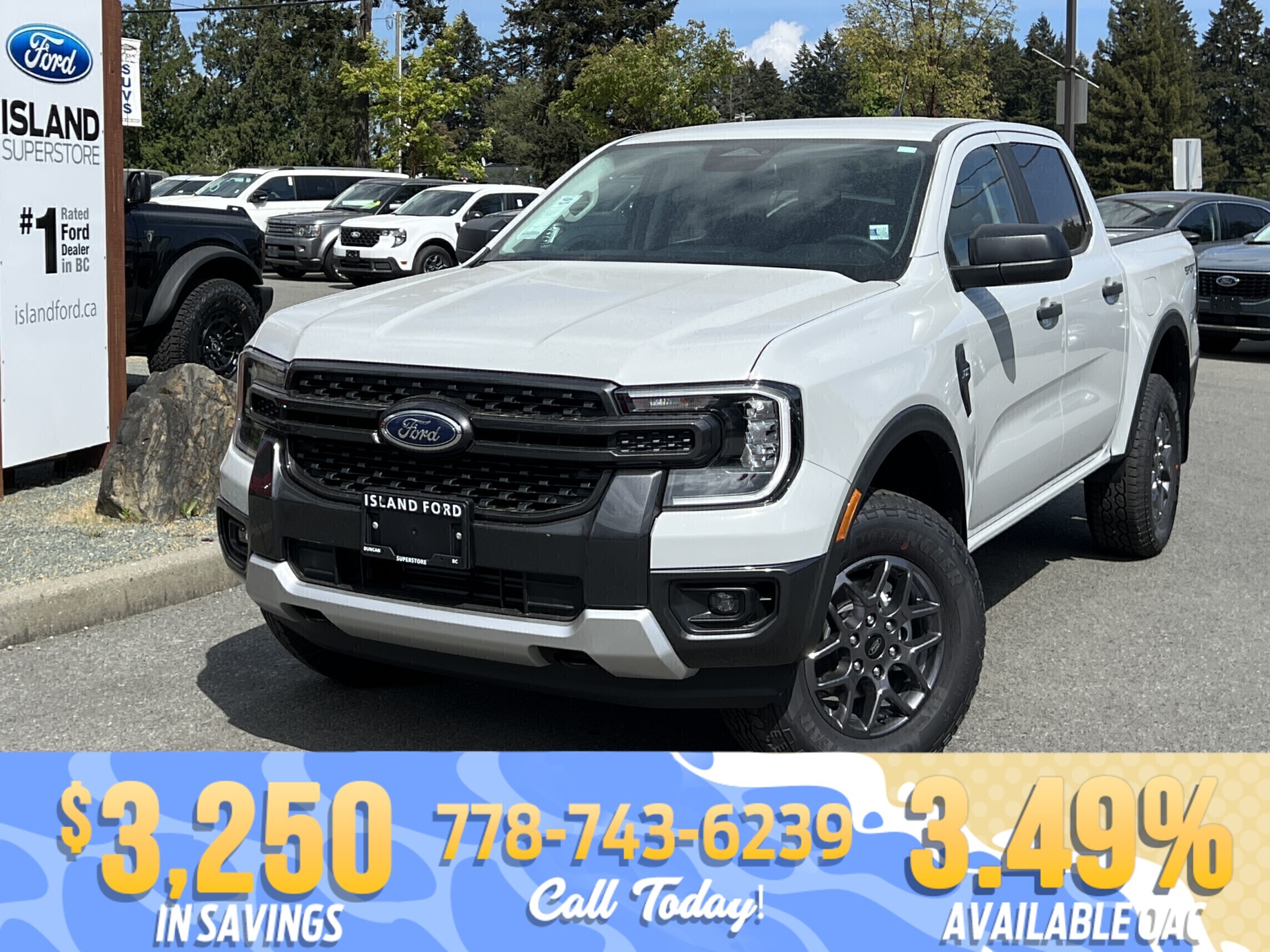 Gray 2026 Ford Ranger XLT SuperCrew 4WD Pickup Truck Four-Wheel Drive Automatic