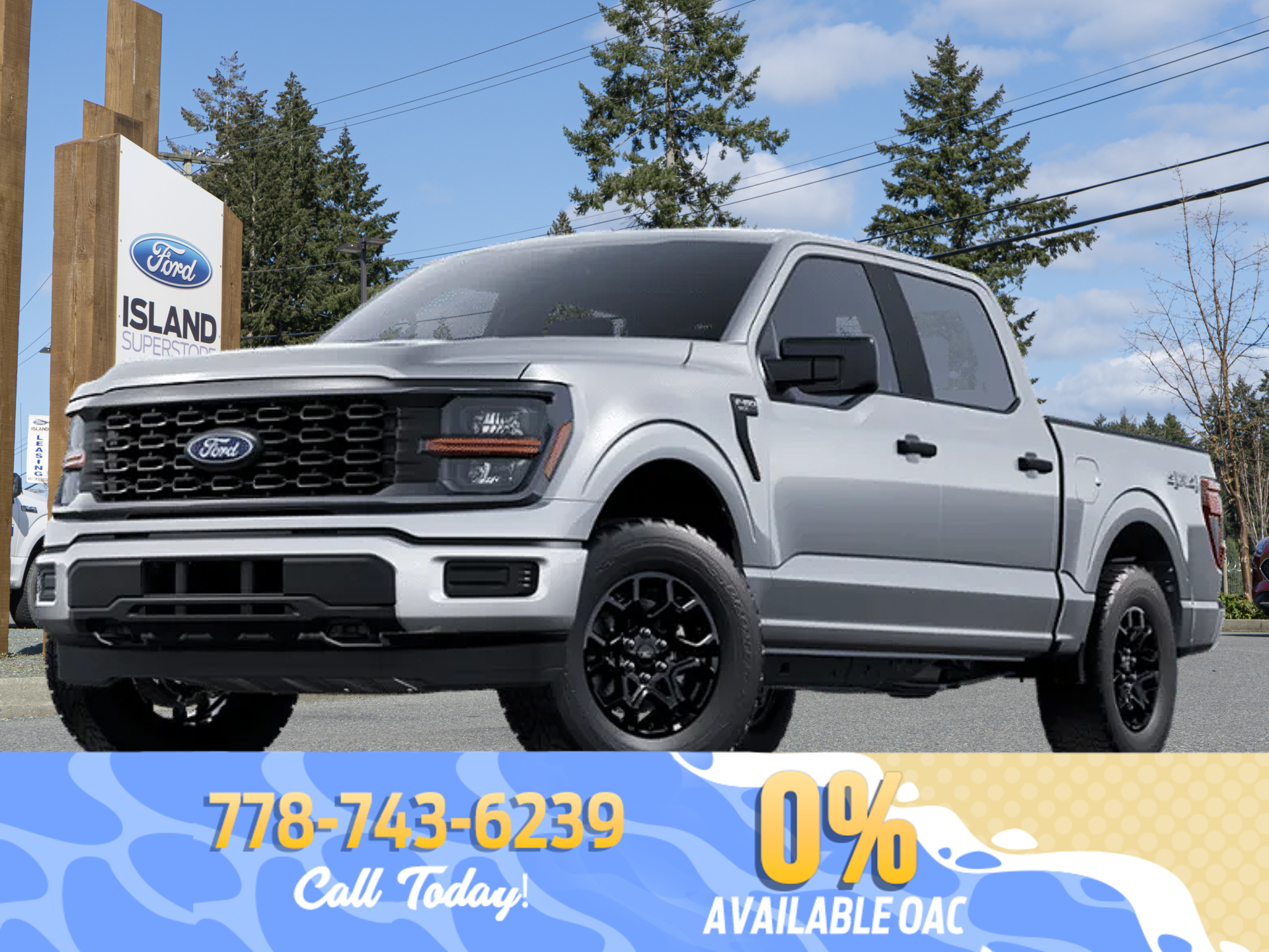 Silver 2026 Ford F-150 STX SuperCrew 4WD Pickup Truck Four-Wheel Drive Automatic
