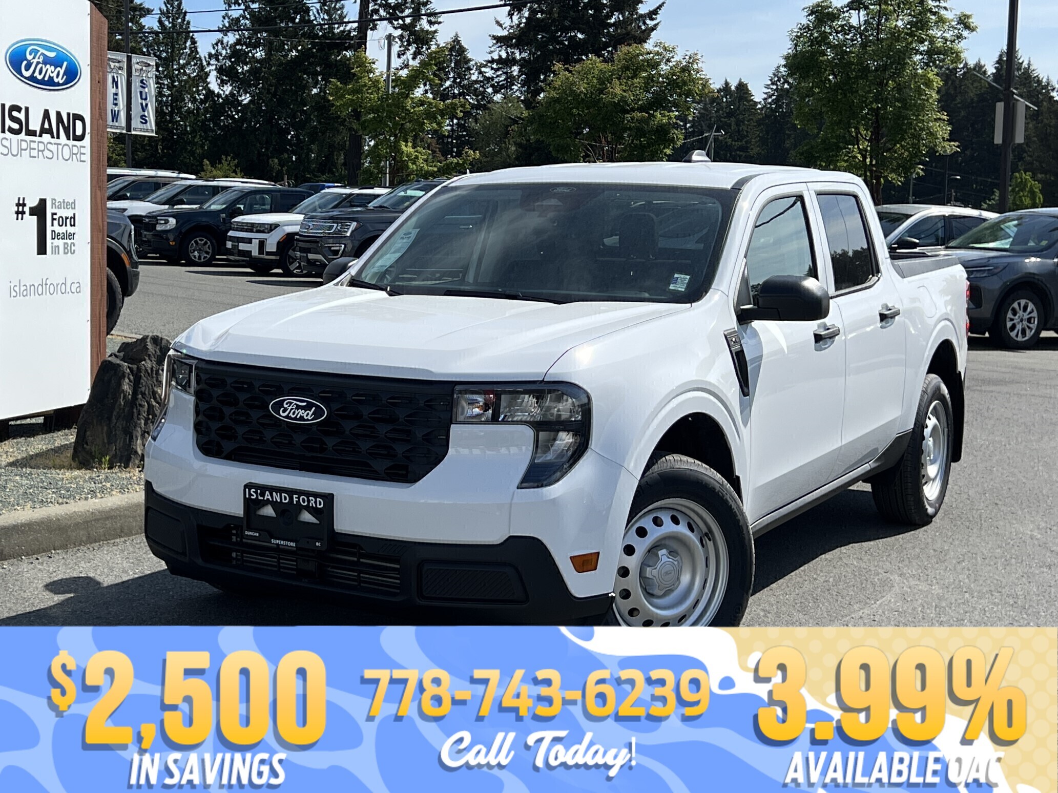 White 2026 Ford Maverick XL SuperCrew AWD Pickup Truck All-Wheel Drive Automatic