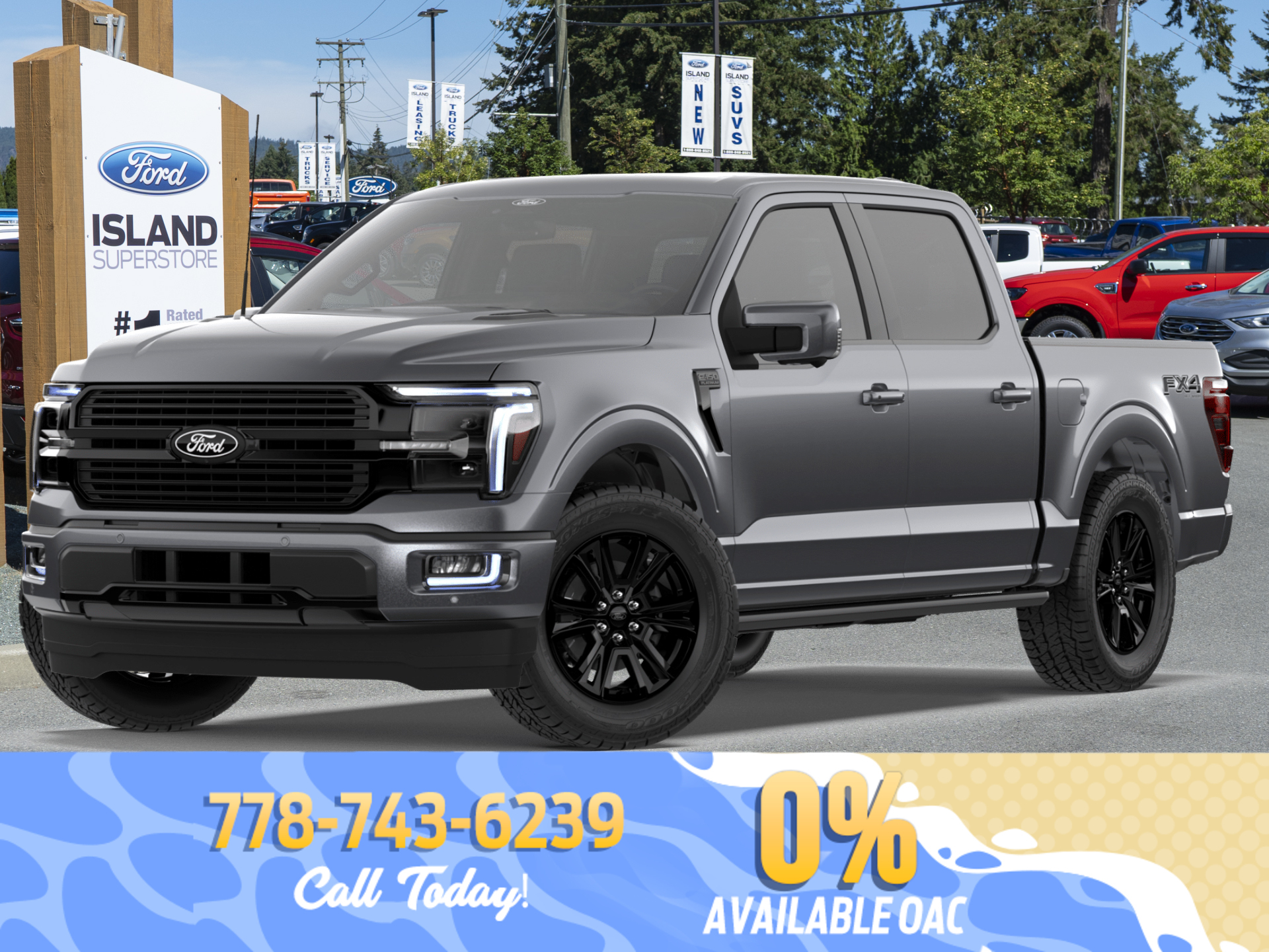 Gray 2026 Ford F-150 Platinum SuperCrew 4WD Pickup Truck Four-Wheel Drive Automatic