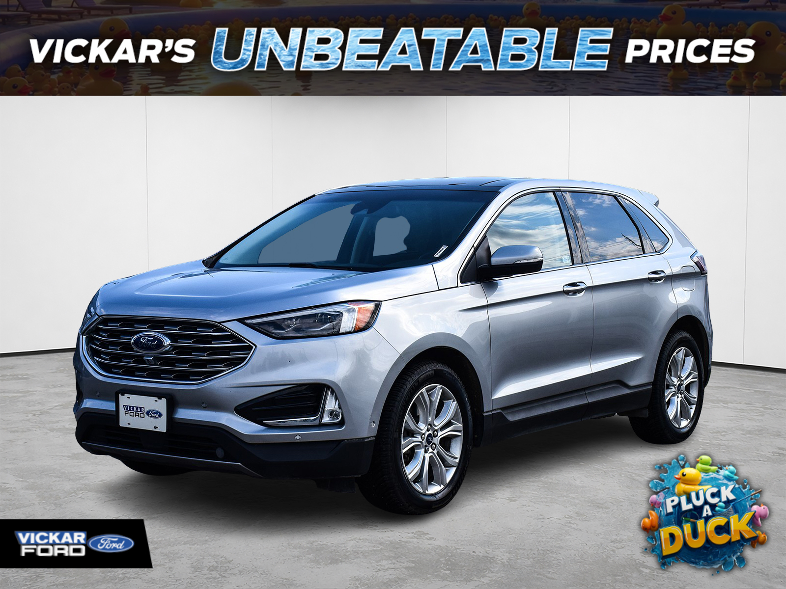 Silver 2020 Ford Edge Titanium AWD SUV / Crossover All-Wheel Drive 8-Speed Automatic