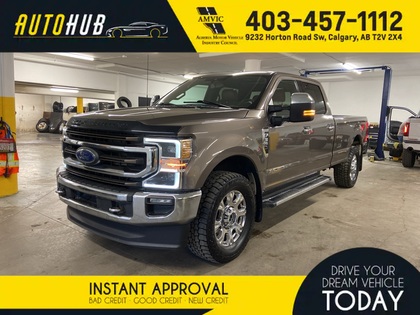 Brown 2021 Ford F-350 Super Duty King Ranch Crew Cab LB 4WD Pickup Truck Four-Wheel Drive Automatic