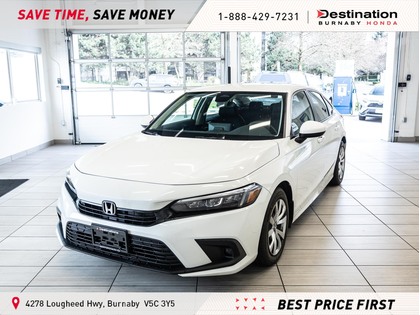 PLATINUM WHITE PEARL 2024 Honda Civic LX-B FWD Sedan Automatic