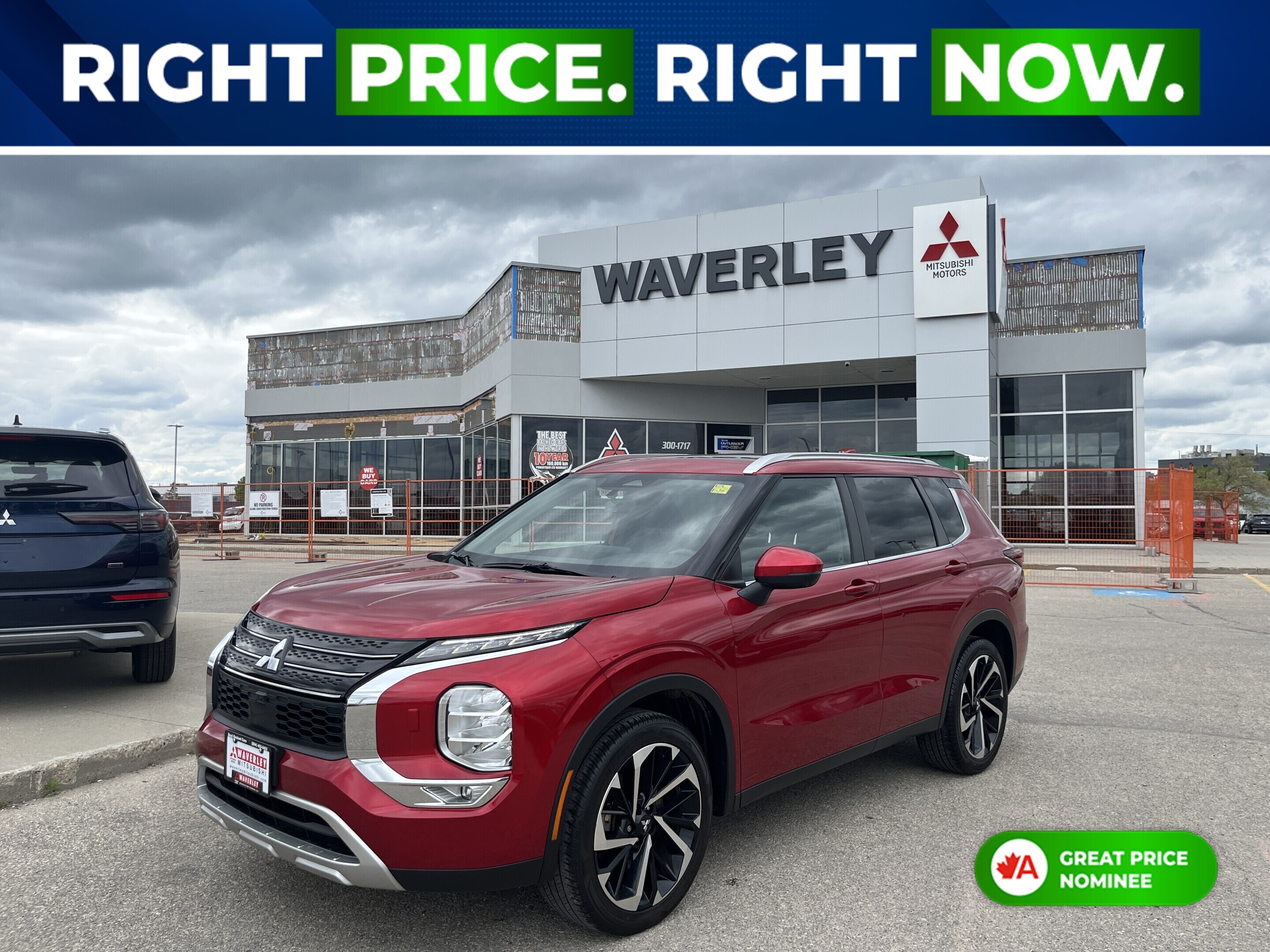 Red 2023 Mitsubishi Outlander LE AWD SUV / Crossover Continuously Variable Transmission