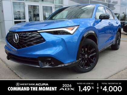 Blue 2026 Acura ADX SH-AWD with Platinum Elite and A-Spec Package SUV / Crossover Continuously Variable Transmission
