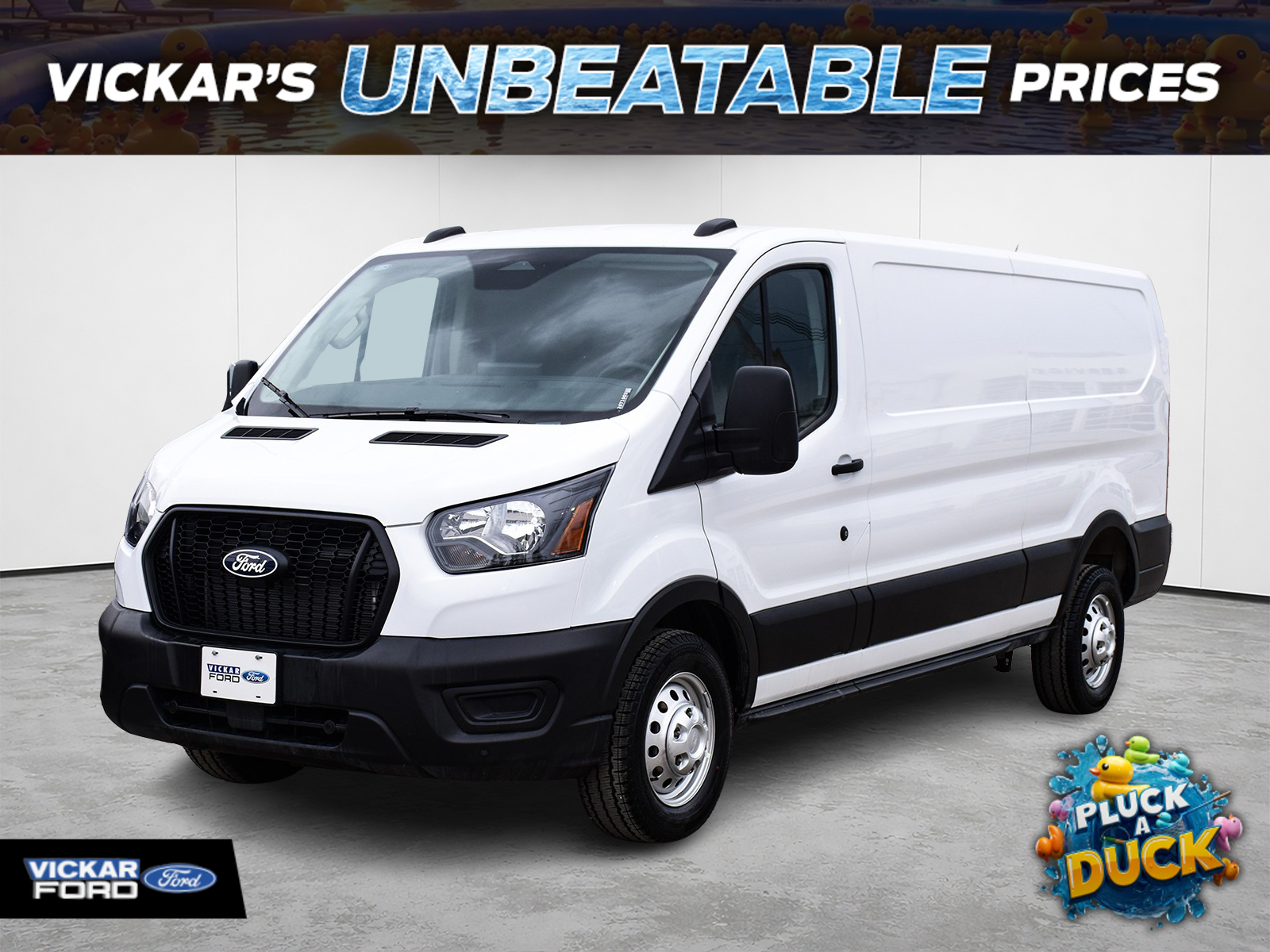 White 2026 Ford Transit Cargo 250 Low Roof RWD Van Rear-Wheel Drive Automatic