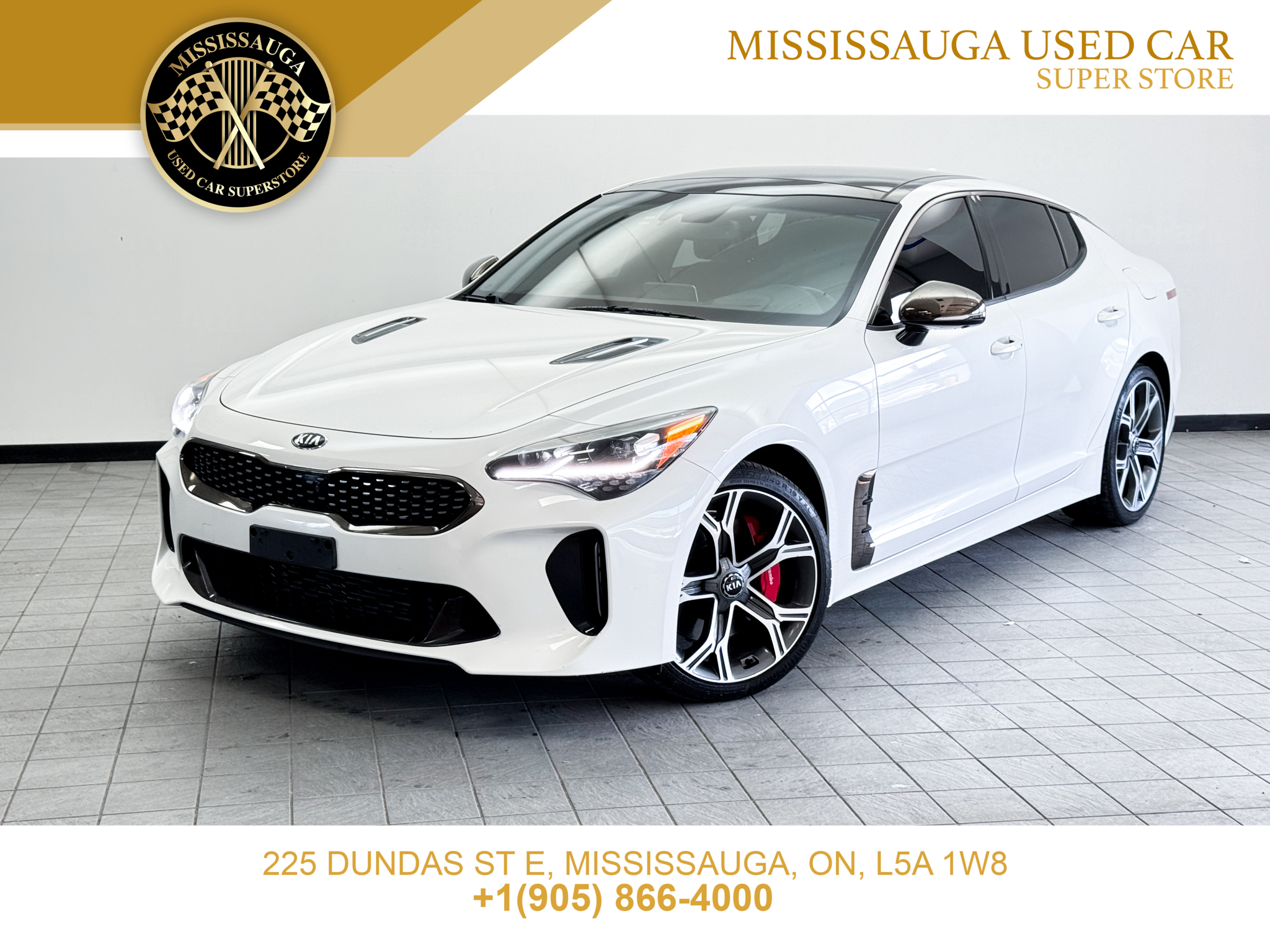 White 2020 Kia Stinger GT Limited AWD Sedan Automatic