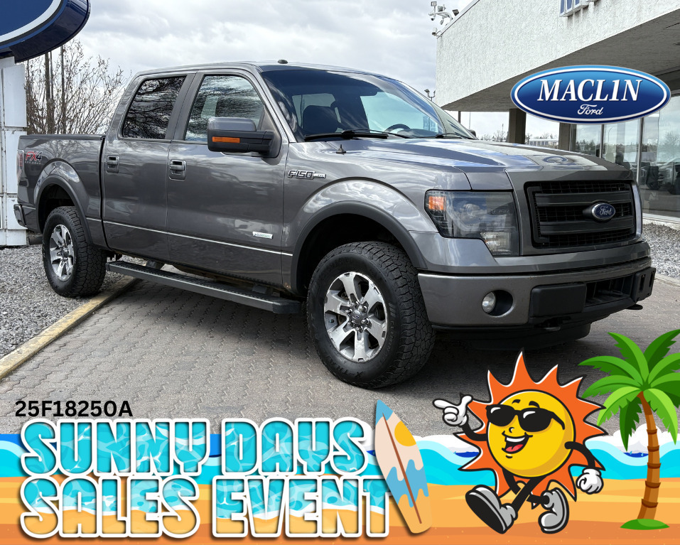 Gray 2014 Ford F-150 FX4 SuperCrew 4WD Pickup Truck Four-Wheel Drive 6-Speed Automatic