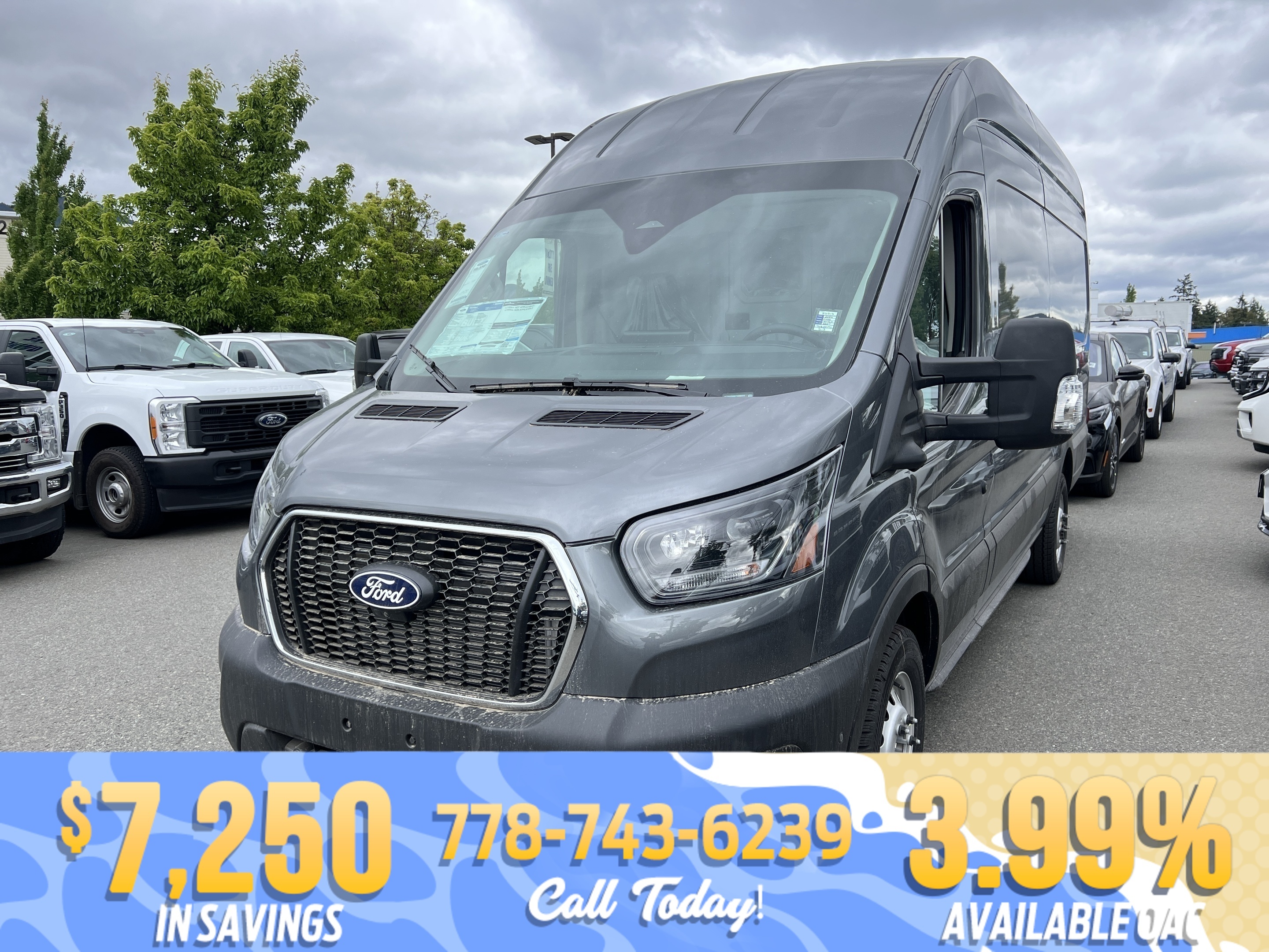 Gray 2026 Ford Transit Cargo Van Automatic