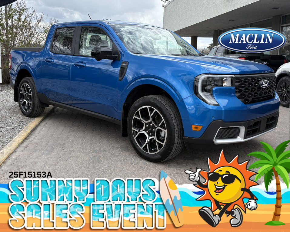 Blue 2026 Ford Maverick Lariat SuperCrew AWD Pickup Truck All-Wheel Drive Continuously Variable Transmission