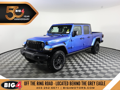 Blue 2026 Jeep Gladiator Willys '41 4dr Crew Cab 4WD Pickup Truck Four-Wheel Drive 8-Speed Automatic