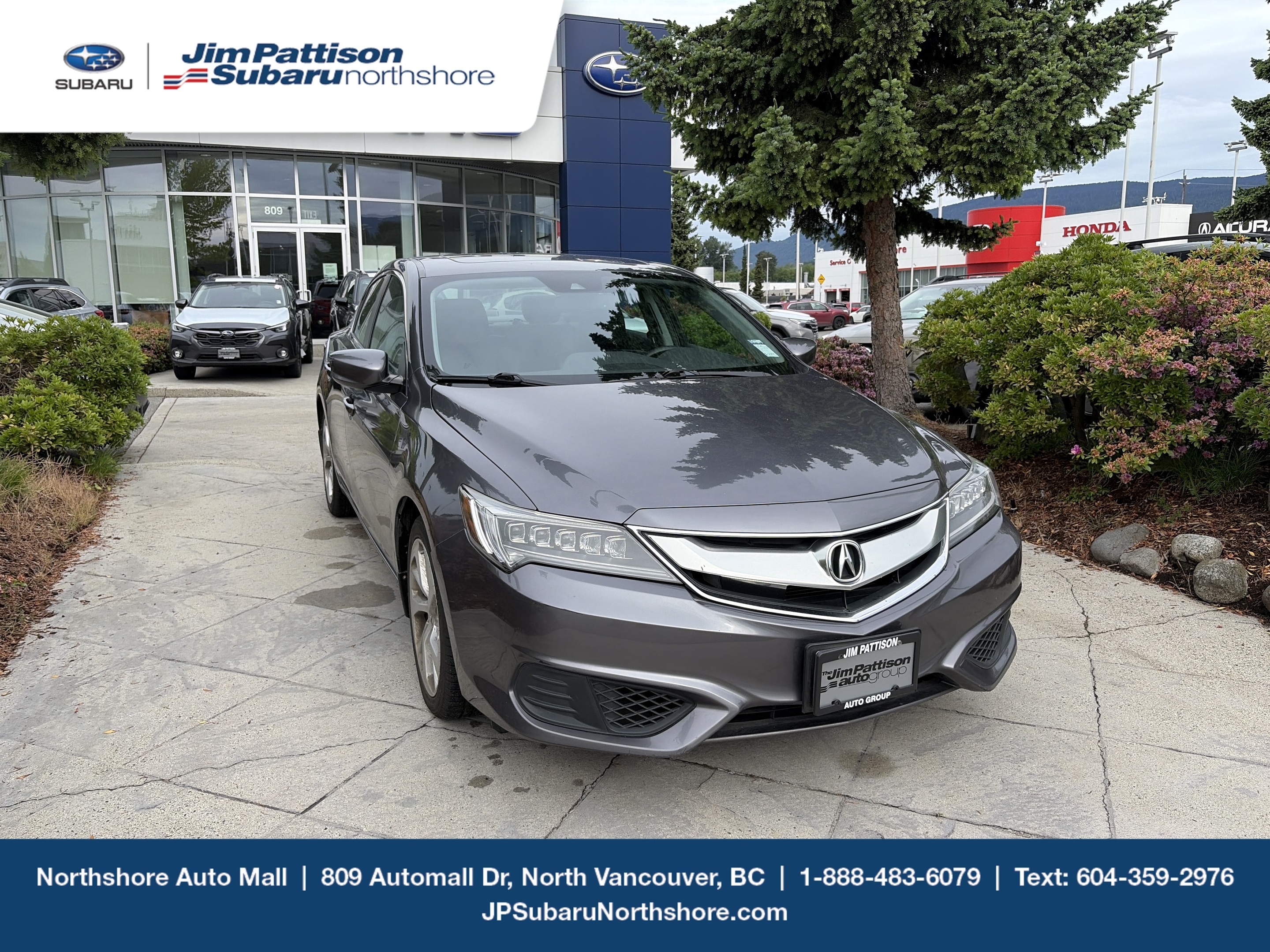 Gray 2017 Acura ILX FWD with Premium Package Sedan Front-Wheel Drive 8-Speed Automatic