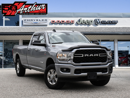 Silver 2022 RAM 3500 Big Horn Crew Cab LB 4WD Pickup Truck Four-Wheel Drive Automatic