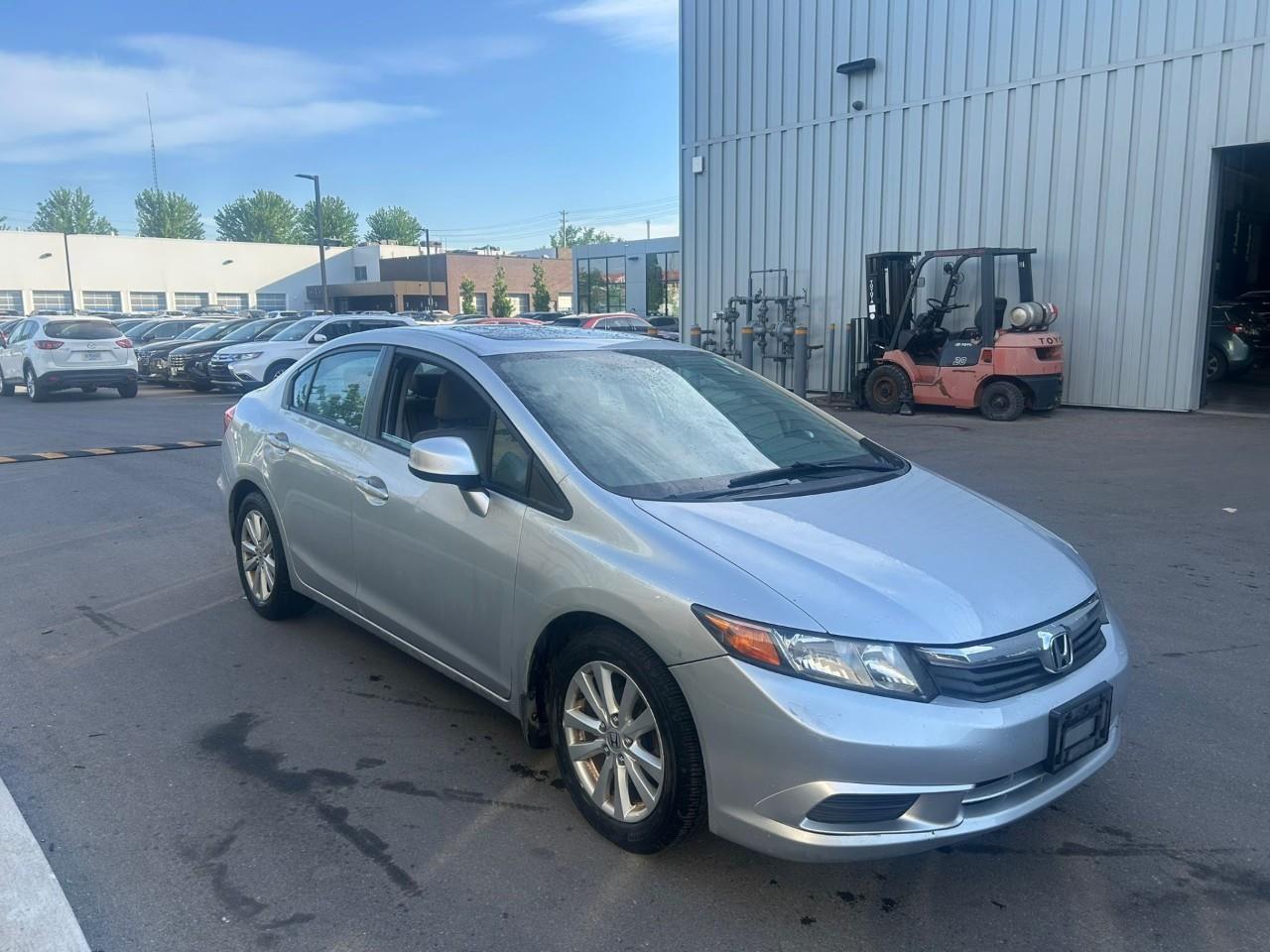 Silver 2012 Honda Civic EX-L Sedan Front-Wheel Drive 5-Speed Automatic