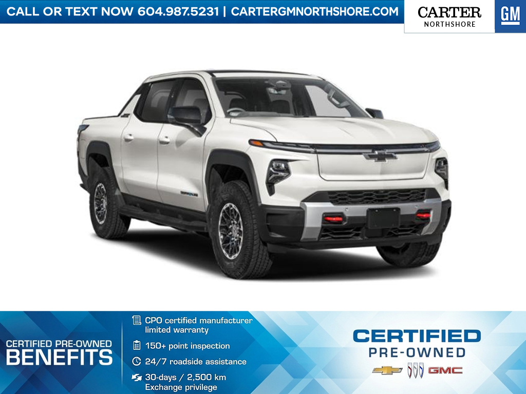White 2026 Chevrolet Silverado EV LT Crew Cab (Standard Range) e4WD Pickup Truck All-Wheel Drive Automatic