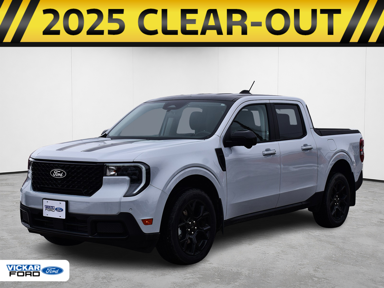 White 2025 Ford Maverick Lariat SuperCrew AWD Pickup Truck All-Wheel Drive Continuously Variable Transmission
