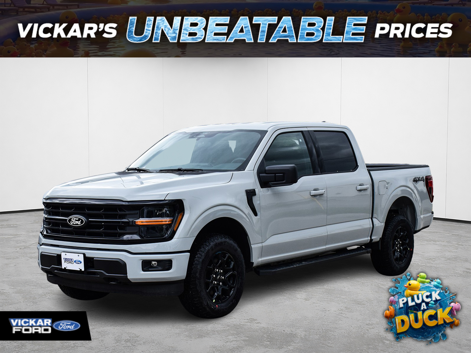 Gray 2026 Ford F-150 XLT SuperCrew 4WD Pickup Truck Four-Wheel Drive Automatic