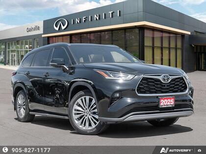 Black 2025 Toyota Highlander Hybrid Platinum AWD SUV / Crossover All-Wheel Drive Continuously Variable Transmission