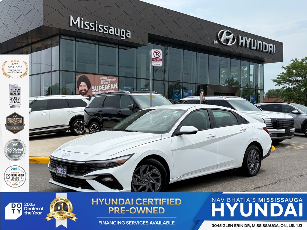White 2025 Hyundai Elantra Preferred FWD Sedan Continuously Variable Transmission