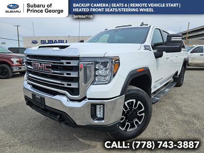White 2020 GMC Sierra 2500HD SLE Crew Cab 4WD Pickup Truck Four-Wheel Drive 6-Speed Automatic