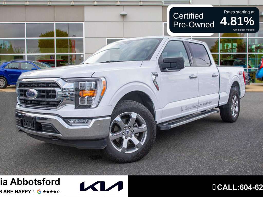 Space White Metallic 2022 Ford F-150 XLT SuperCrew 4WD Pickup Truck Four-Wheel Drive