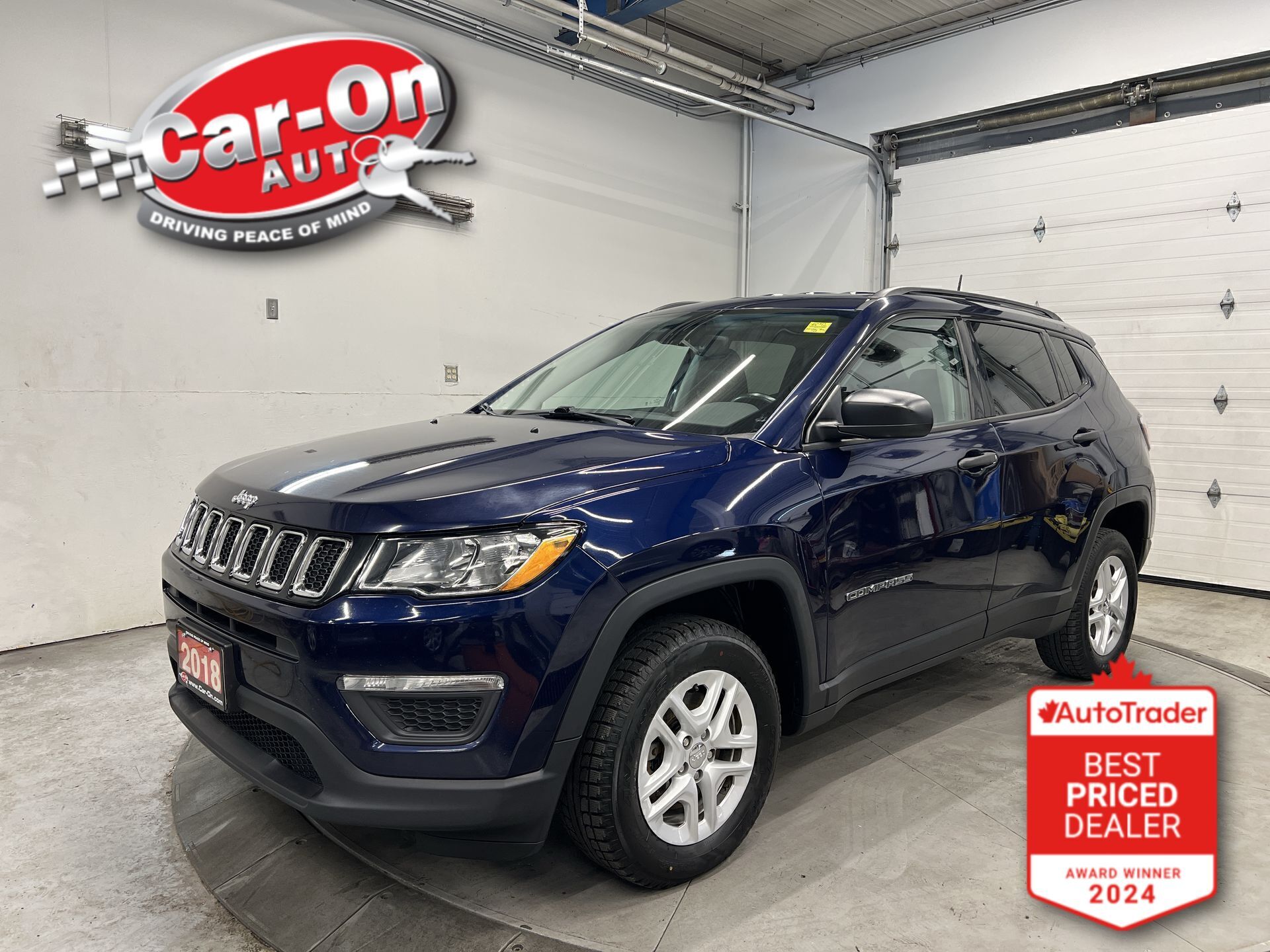 Blue 2018 Jeep Compass Sport 4WD SUV / Crossover Four-Wheel Drive Automatic