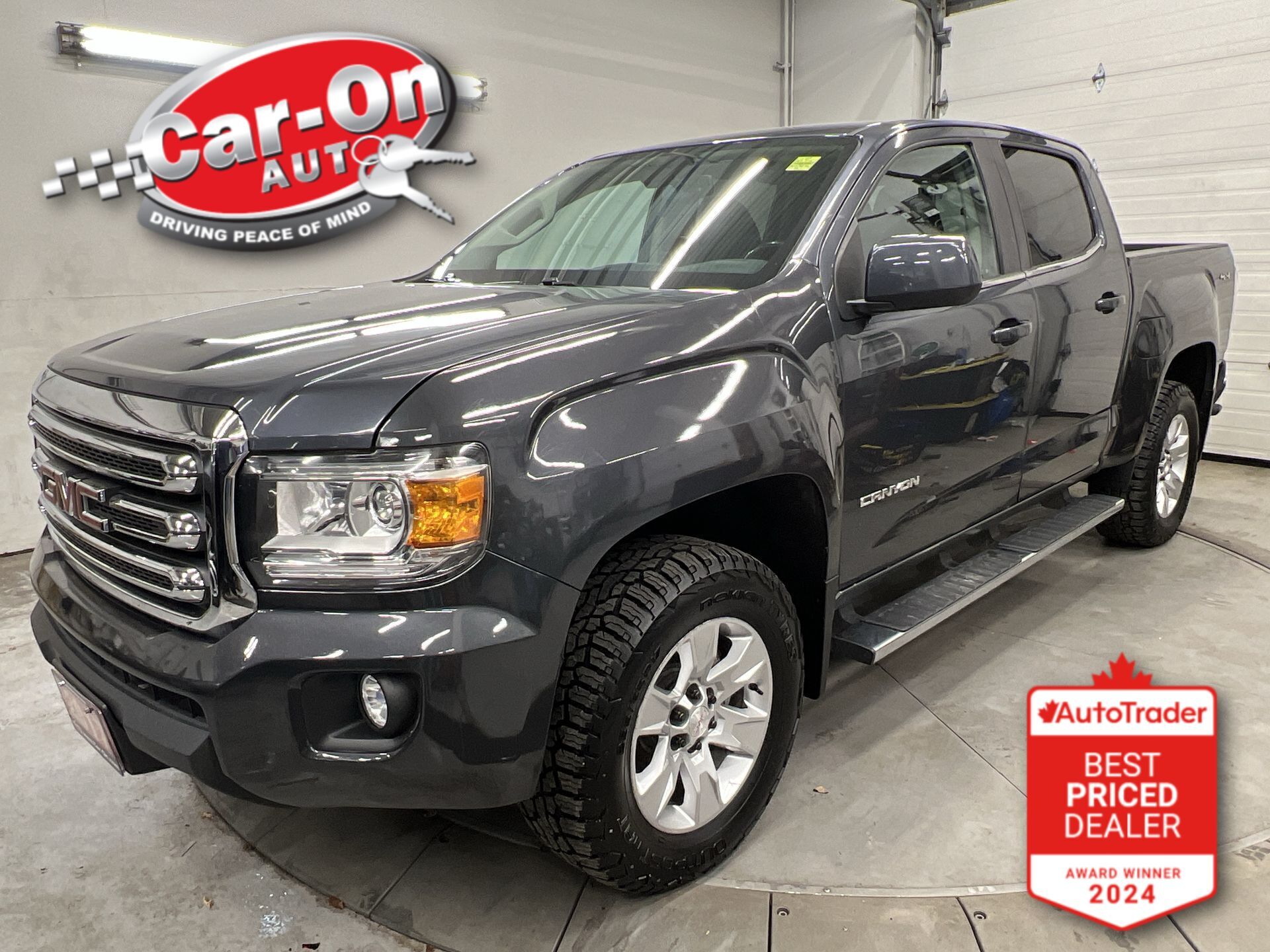 Gray 2017 GMC Canyon SLE Crew Cab 4WD Pickup Truck Four-Wheel Drive Automatic