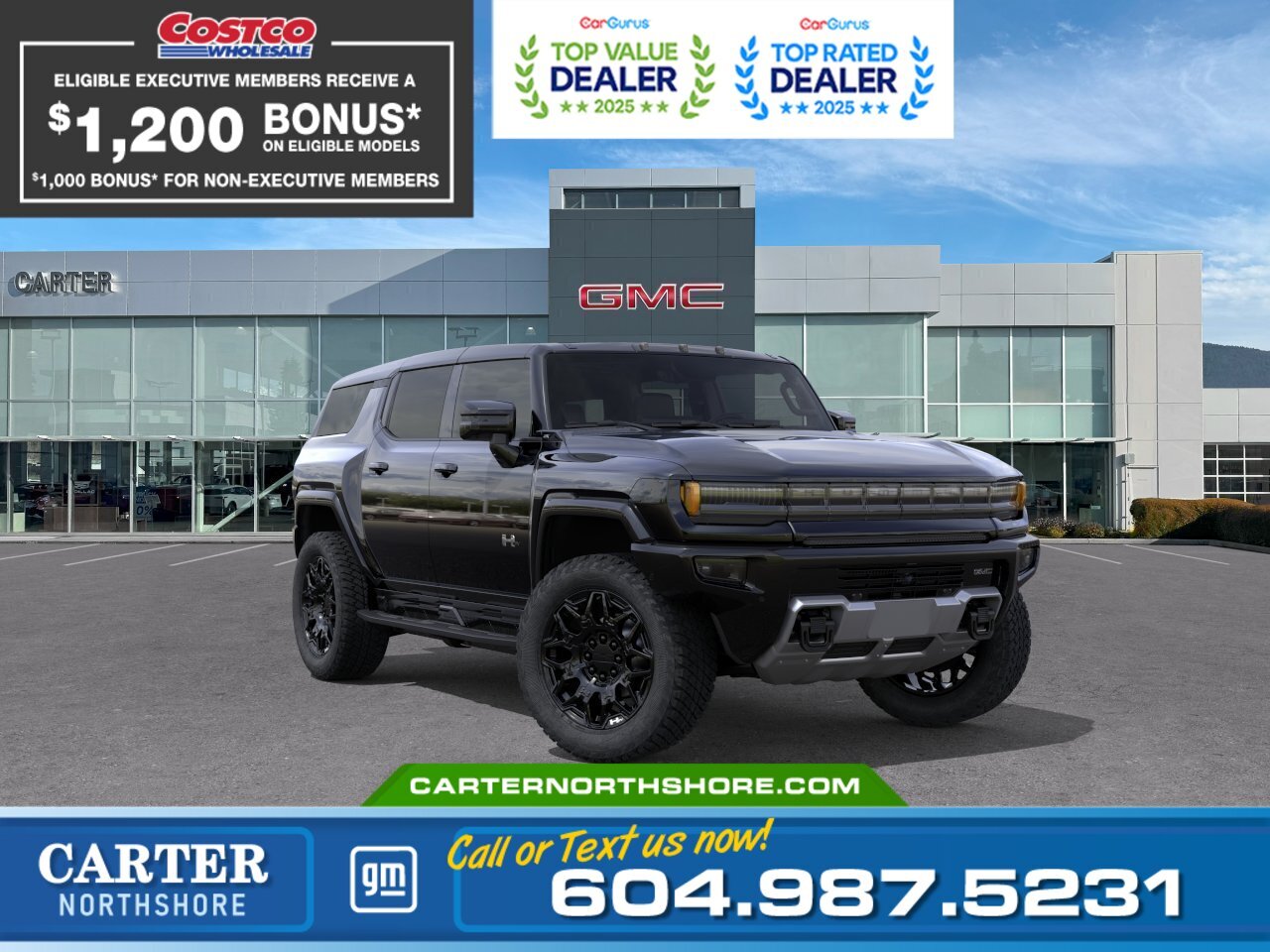 Black 2026 GMC Hummer EV SUV 2X AWD SUV / Crossover All-Wheel Drive 1-Speed Automatic