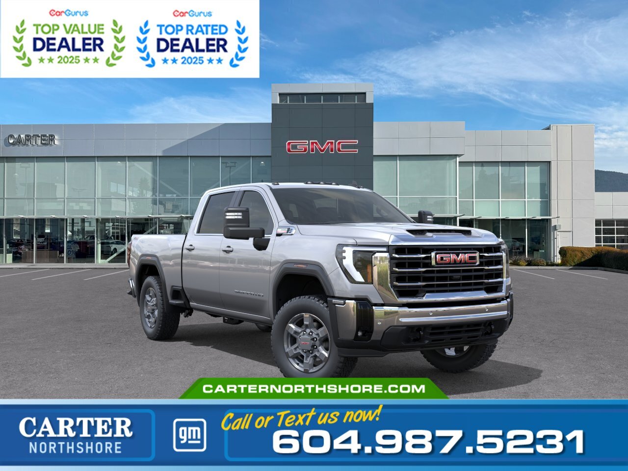 Gray 2026 GMC Sierra 3500HD SLE Crew Cab 4WD Pickup Truck Four-Wheel Drive Automatic