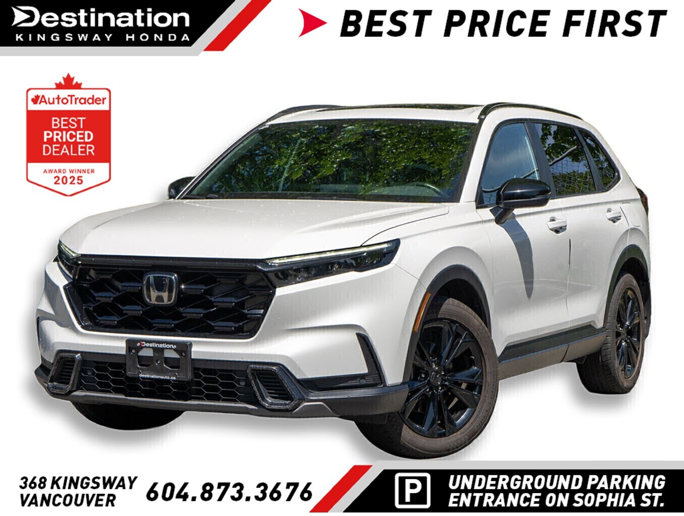 Platinum White Pearl 2024 Honda CR-V Hybrid Touring AWD SUV / Crossover Automatic