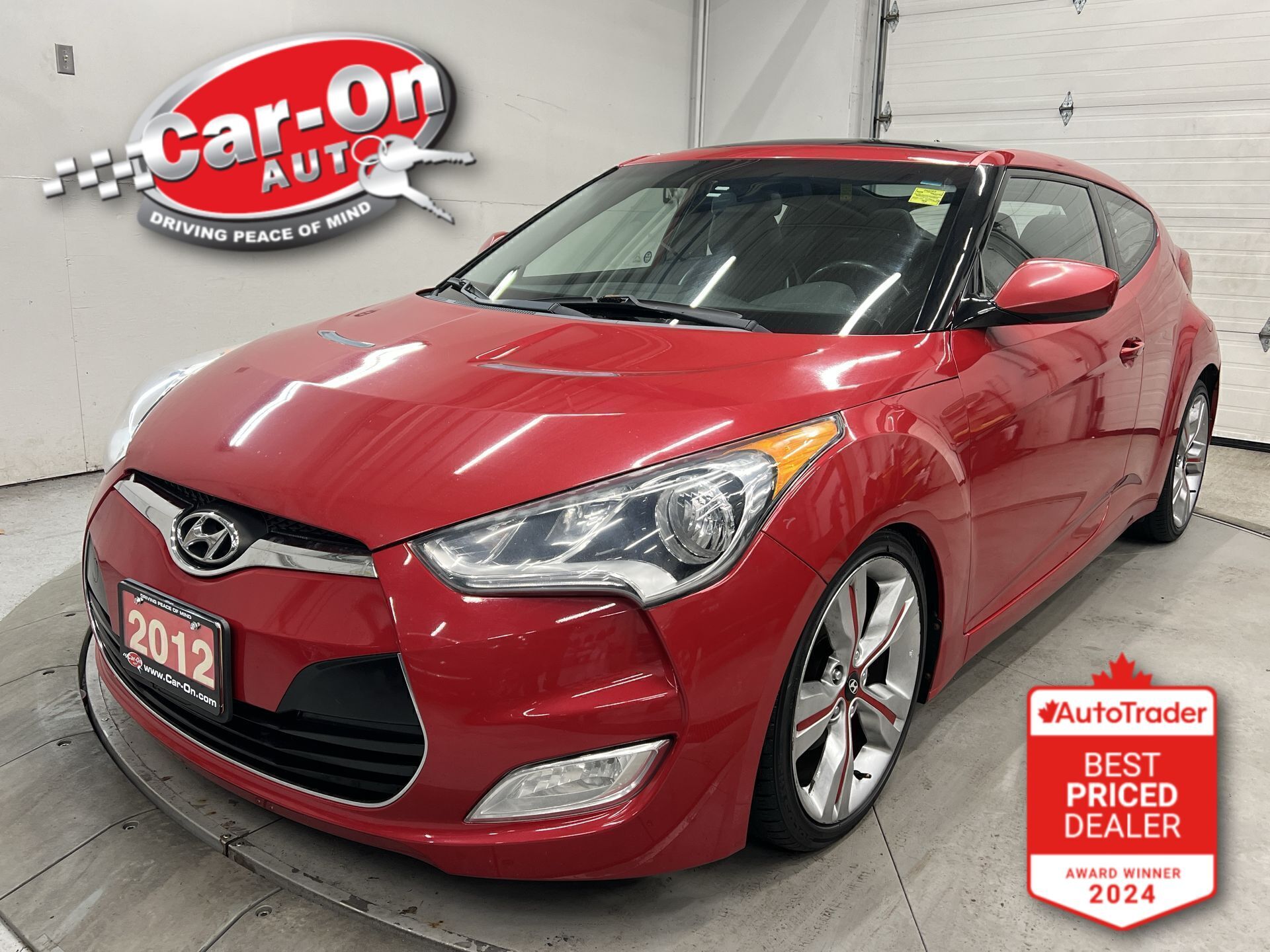 Red 2012 Hyundai Veloster FWD Coupe Front-Wheel Drive Automatic