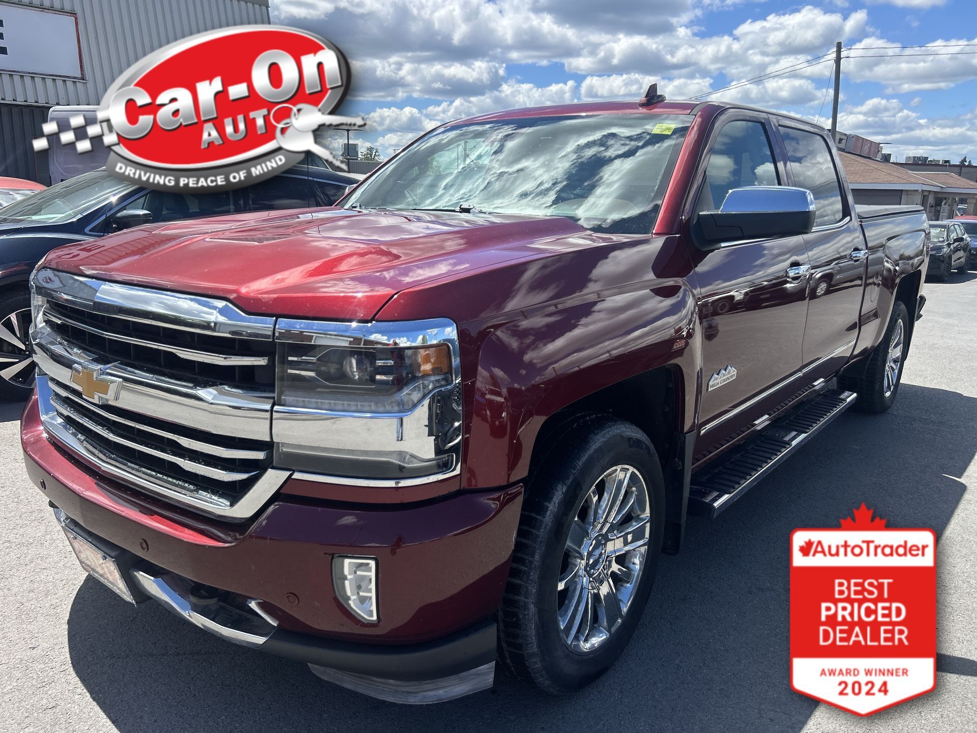 Red 2017 Chevrolet Silverado 1500 High Country Crew Cab 4WD Pickup Truck Four-Wheel Drive Automatic