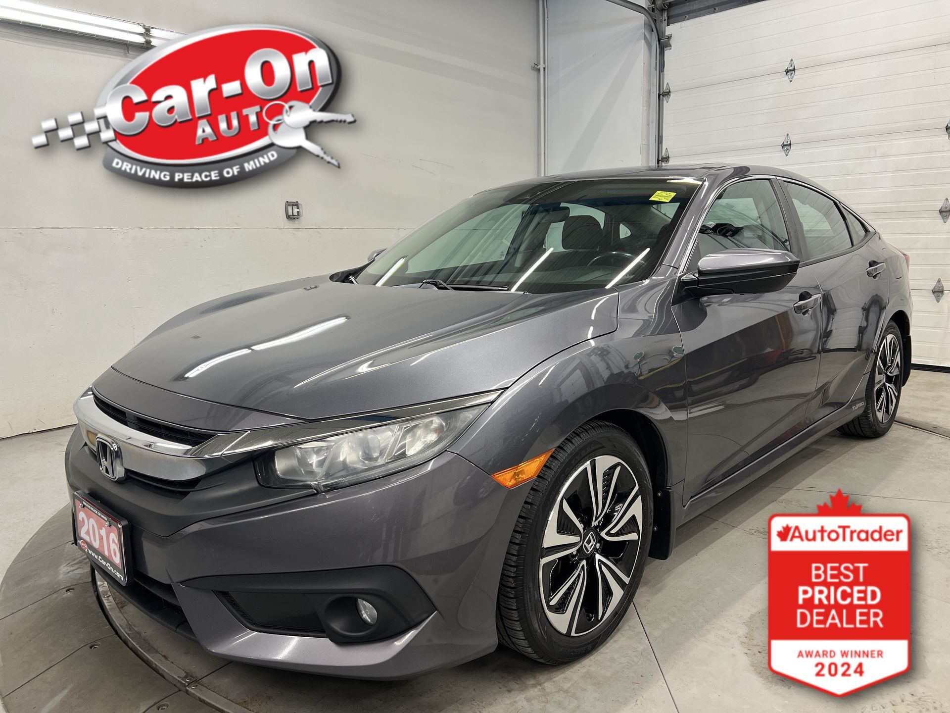 Gray 2016 Honda Civic EX-T with Honda Sensing Sedan Front-Wheel Drive Automatic
