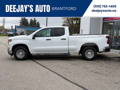 White 2021 Chevrolet Silverado 1500 Work Truck Double Cab 4WD Pickup Truck Four-Wheel Drive