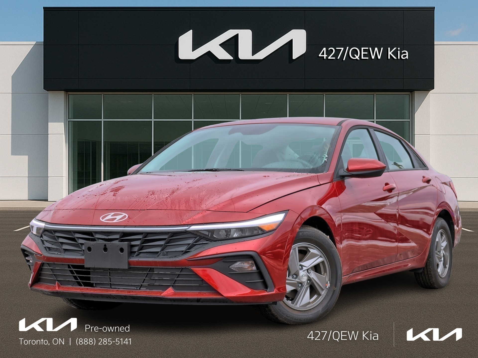 Red 2025 Hyundai Elantra Essential FWD Sedan Continuously Variable Transmission