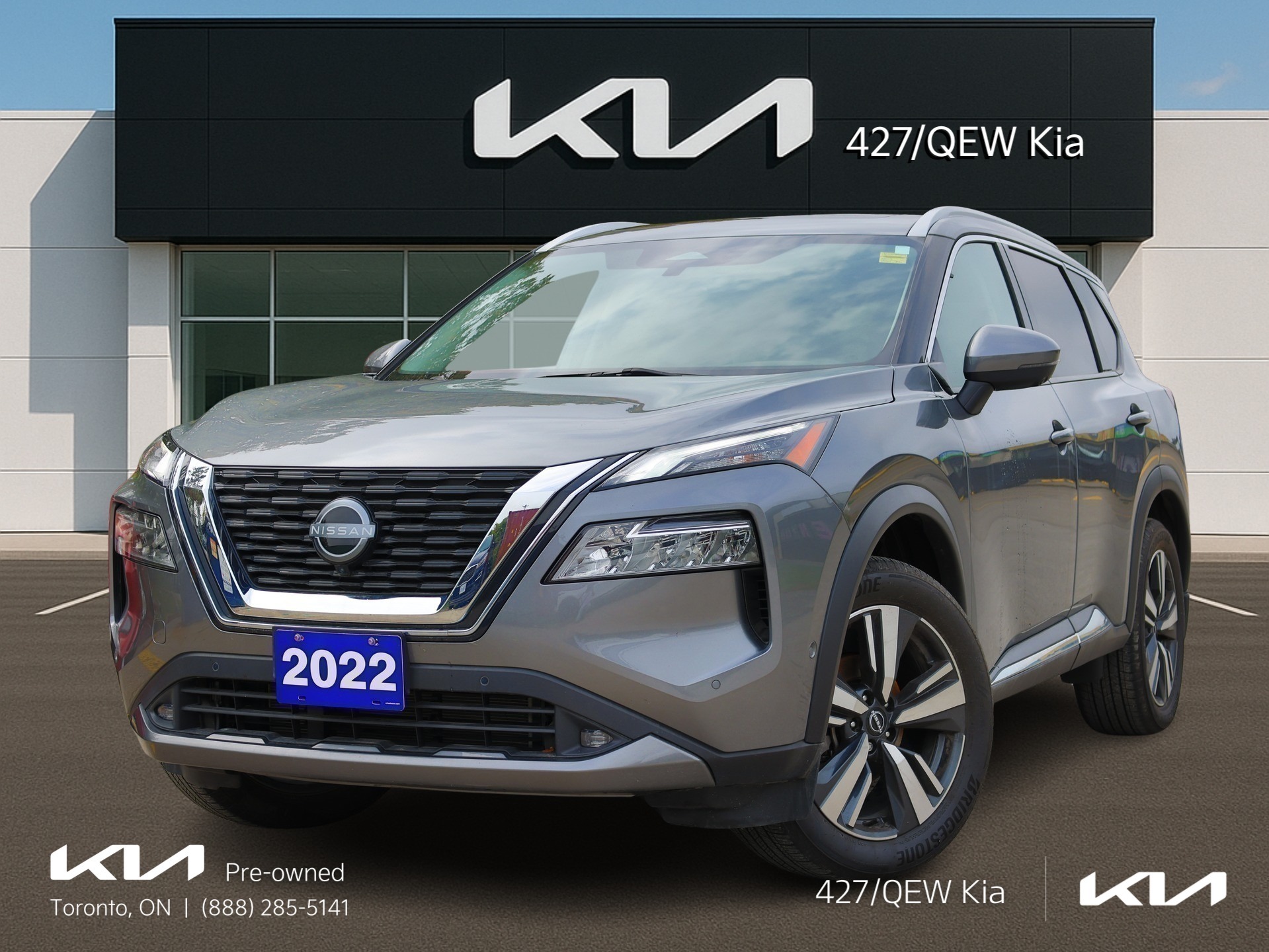 Gray 2022 Nissan Rogue SL AWD SUV / Crossover All-Wheel Drive Continuously Variable Transmission