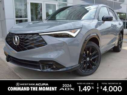Gray 2026 Acura ADX SH-AWD with Platinum Elite and A-Spec Package SUV / Crossover Continuously Variable Transmission